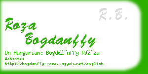 roza bogdanffy business card